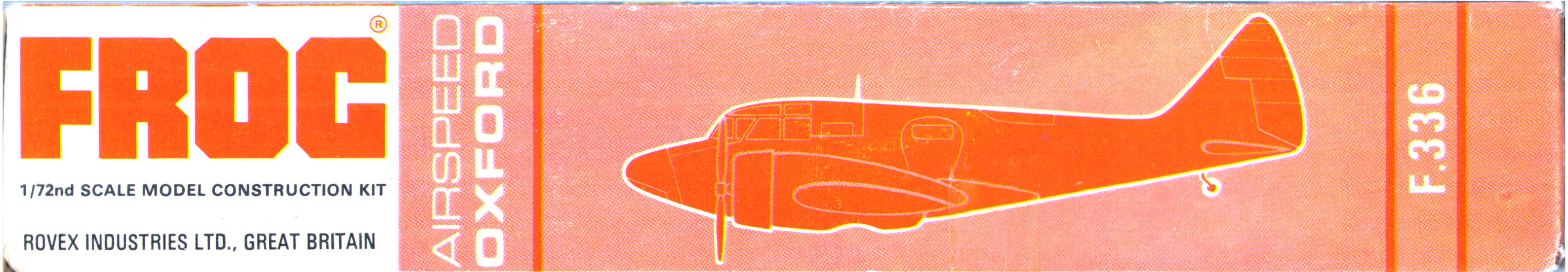 Верх коробки FROG 336P Airspeed Oxford Mk.II Trainer, IMA 1963, clamshell type box